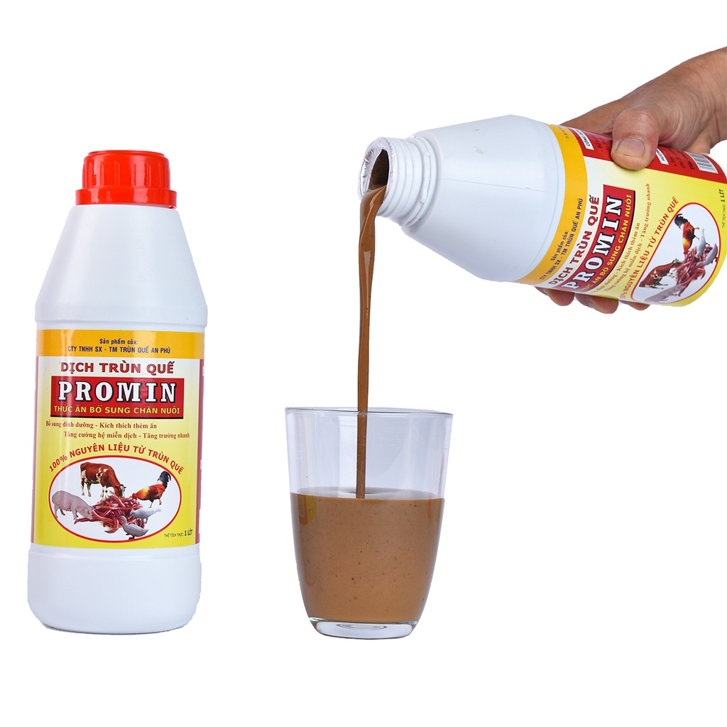 DỊCH TRÙN QUẾ PROMIN DÙNG CHO HEO CHAI 1 LIT