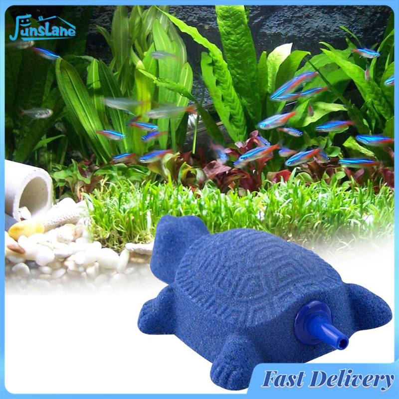 FunsLane Fish Tank Turtle Air Stone, Aquarium Small Turtle Shape Ceramic Air Stone Diffuser, Air Stone Aerator For Oxygen Pump, Air Pump Accessories ราคา 59 บาท*ส่งฟรี