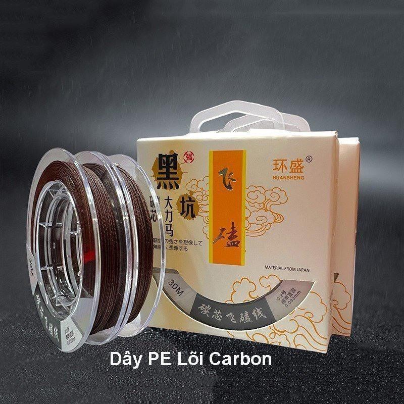 Dù pe lõi cước carbon 30m- dây dù lõi cước chống dối - dù câu cá bắt cá đi câu