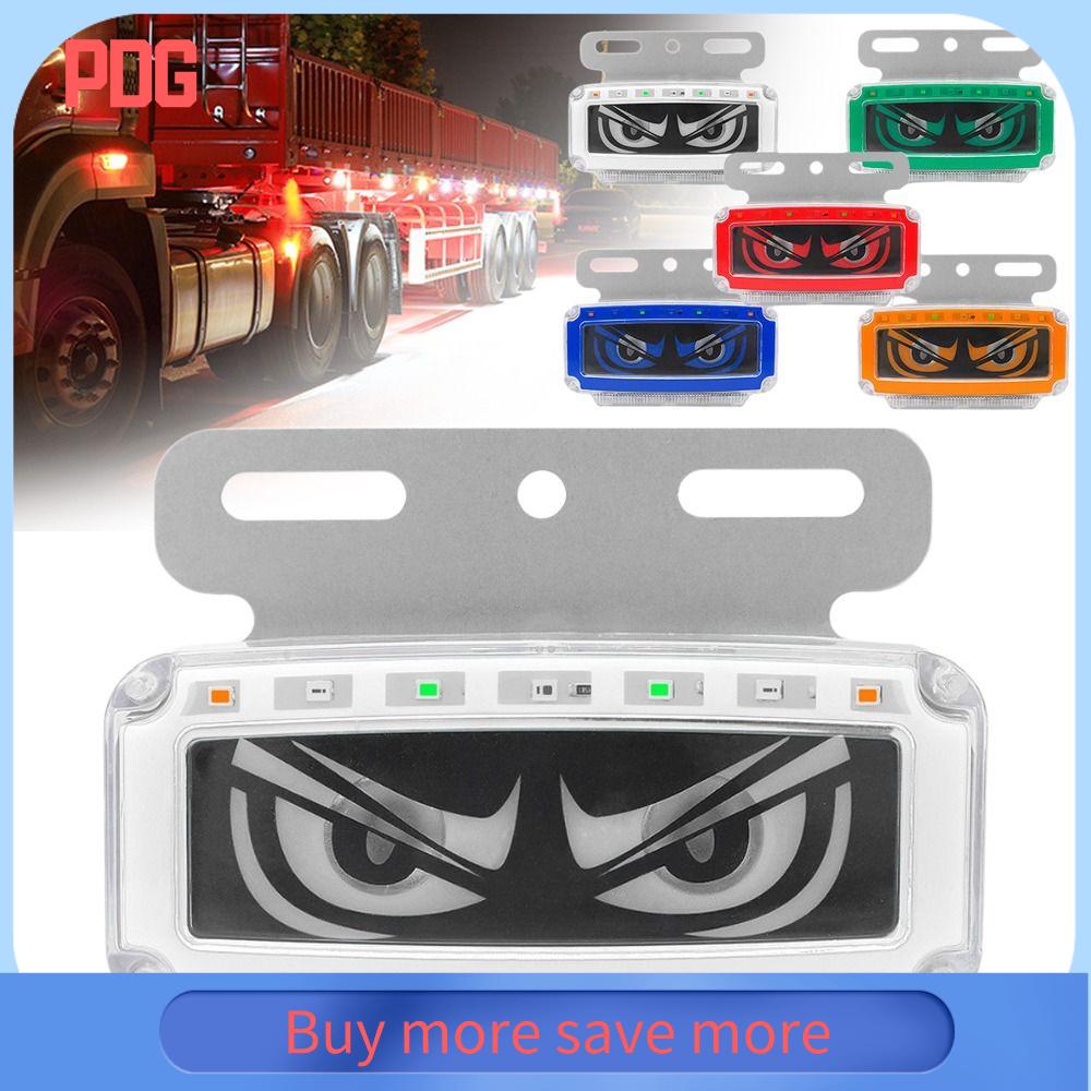 PDG 12-24V Đèn xe tải mắt quỷ Phổ quát Đa chế độ Đèn tín hiệu bên Sáng tạo Đèn cảnh báo an toàn Trang trí xe hơi