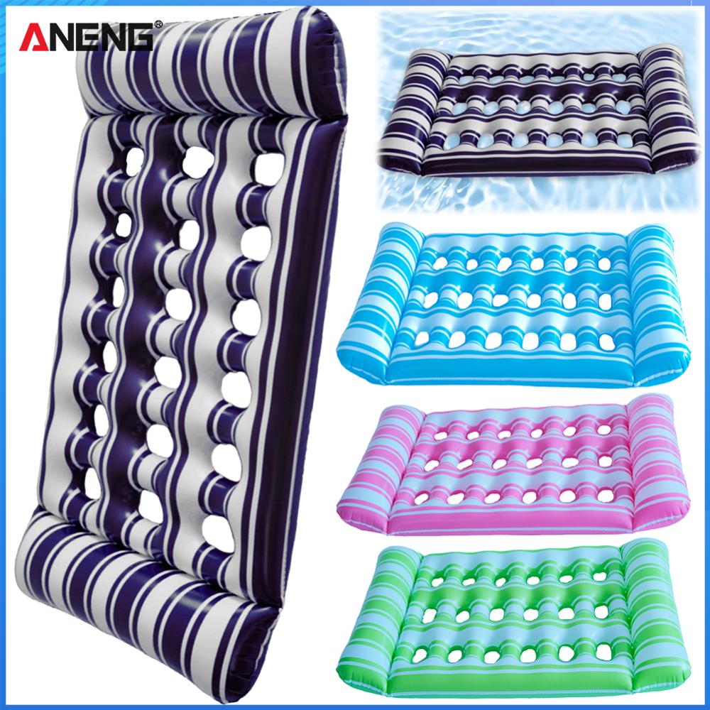 【Aneng】màu sắc sống động Inflatable Phao bể bơi Recliner cho trẻ em và người lớn để thư giãn và chơi trong nước