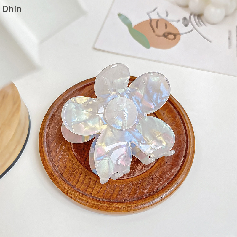 [Dhin] Đơn Giản Retro Acetic Kẹp Tóc Hoa Thời Trang Chống Trơn Trượt Móng Vuốt Tóc Lớn Cho Nữ Bé Gái Thời Trang Đuôi