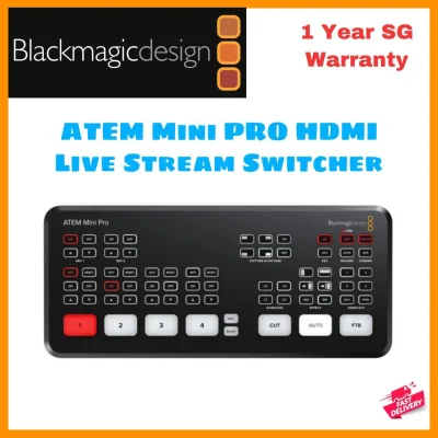 Black Magic Design ATEM Mini PRO HDMI Live Stream Switcher (1 Year Local Warranty)(Ready Stocks)(Fast Shipping)