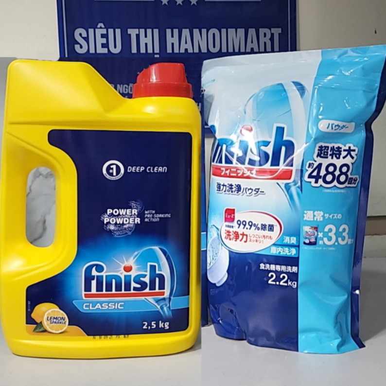 Bột rửa bát Finish hương chanh 2, 5kg HÀNG MỚI / HÀNG CHÍNH HÃNG / SỬ DỤNG CHO MÁY RỬA BÁT / SẢN XUẤT EU, vienruabat