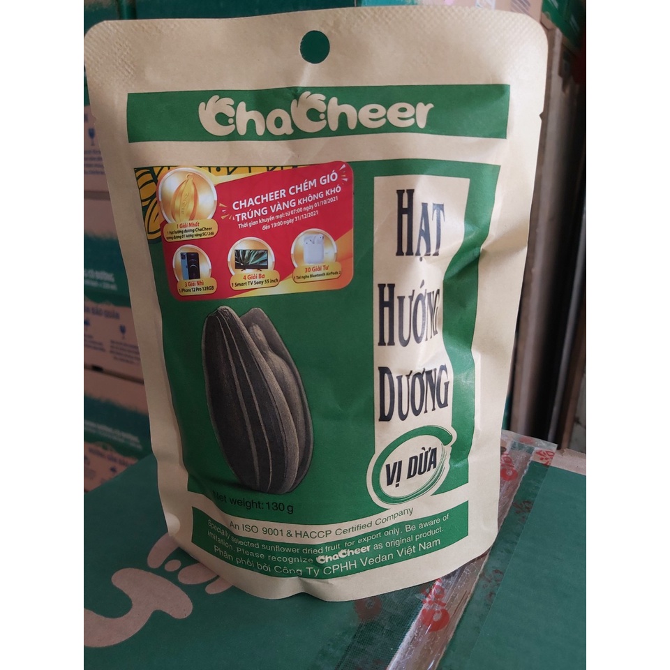 Hạt hướng dương chacheer vị dừa 130g