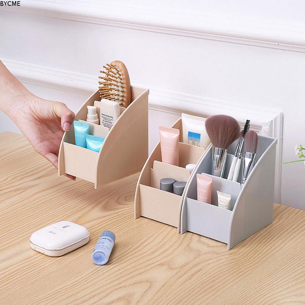 BYCME Nhựa Văn phòng phẩm Home Office 3 lưới Máy tính để bàn mỹ phẩm Giá đỡ Hộp điều khiển từ xa Trường hợp thiếu thốn