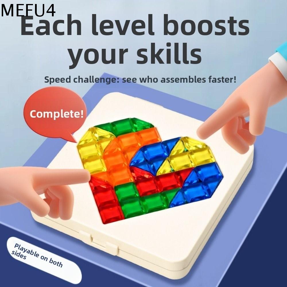 MEFU4 Nhiều hình dạng Đồ chơi Tangram thông minh Hai  Montessori Câu đố hình học Vui vẻ 120 cấp độ Đồ chơi huấn luyện tư duy logic Trẻ em
