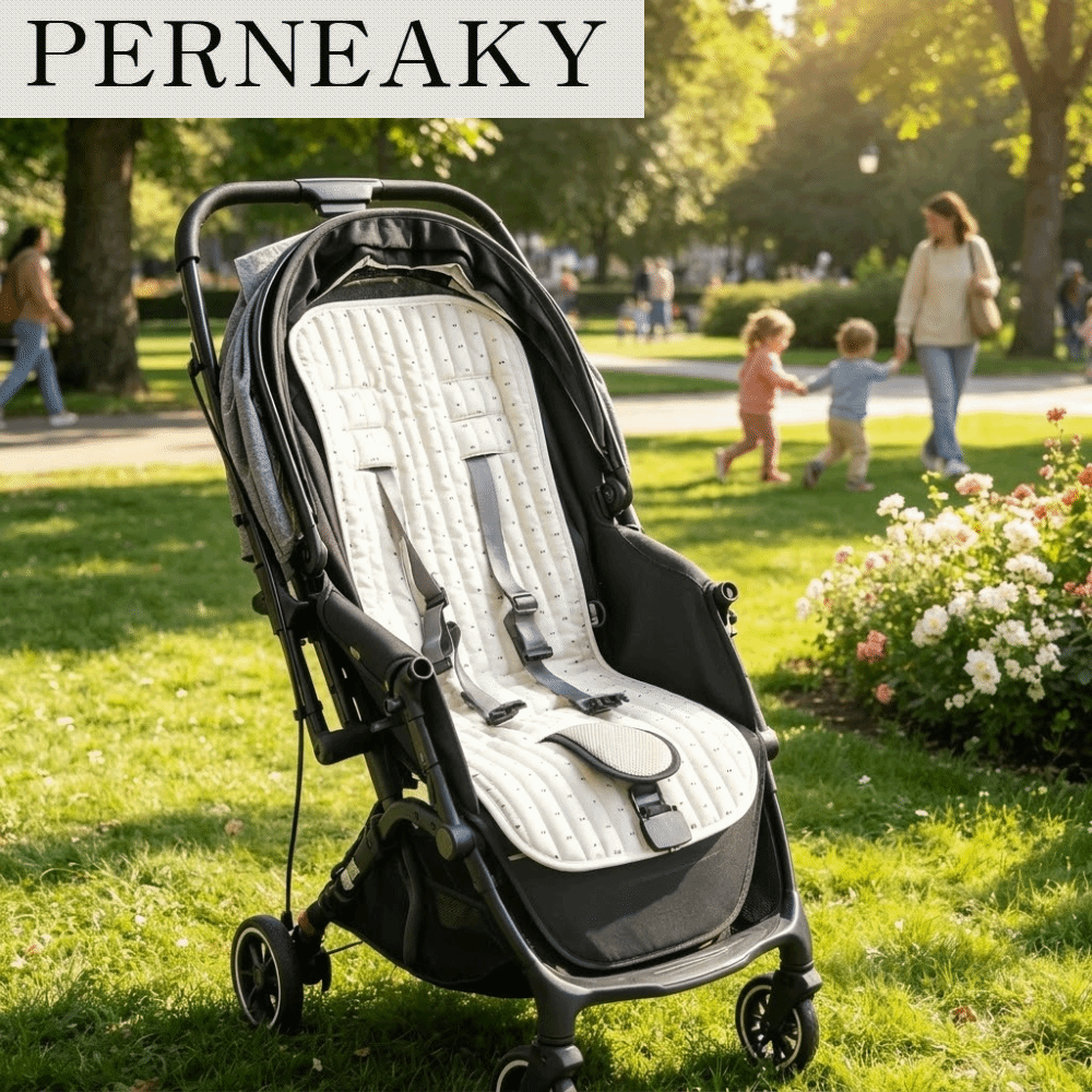 PERNEAKY นุ่ม เบาะรองนั่งสำหรับรถเข็นเด็ก ผ้าฝ้าย ระบายอากาศได้ดี แผ่นรองเบาะรถเข็นเด็ก ใช้งานได้จริง ขนาดที่ใช้ได้กับทุกแบบ อุปกรณ์เสริมสำหรับรถเข็นเด็ก ทุกฤดูกาล ราคา 298 บาท*ส่งฟรี