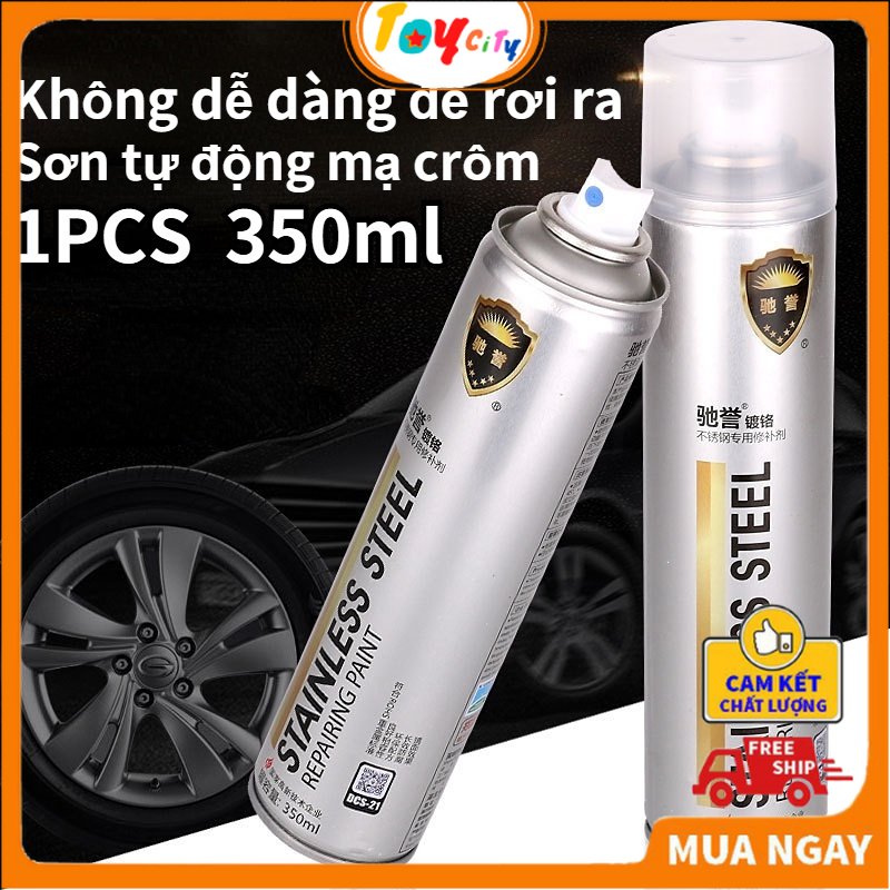Mới - sơn bạc mạ crom sơn xịt mạ chrome sáng bóng 350ml - chai sơn mạ siêu bóng