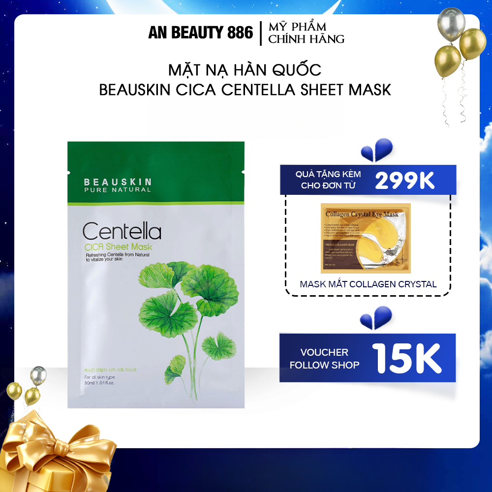 Mặt nạ Beauskin Cica Centella Sheet Mask phục hồi và tái tạo da