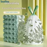SeasTina Túi đựng rác tiện lợi ngải cứu không rách gia dụng dày dày hơn di động nhà bếp túi đựng rác tiện lợi dây rút không rách đặc biệt