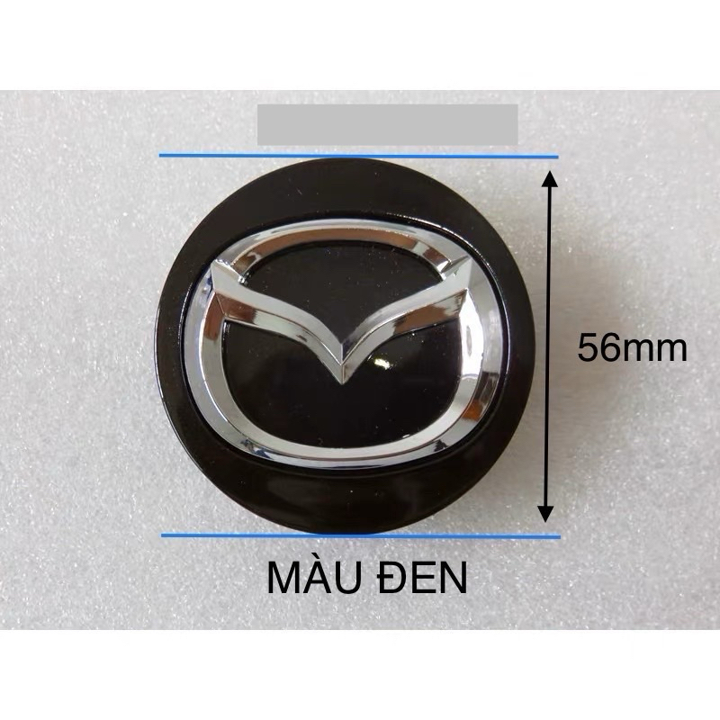 CHỤP MÂM MAZDA 2 3 6 CX5 CX8 CX9 MÀU ĐEN KÍCH THƯỚC 56mm HÀNG CAO CẤP GIÁ RẺ