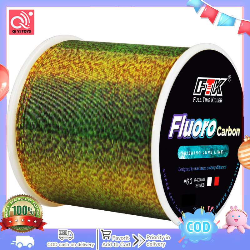 Lớp phủ Fluorocarbon ba màu dây câu vô hình 500m dây câu 0.14mm-0.50mm (4.13lb-34.32lb)