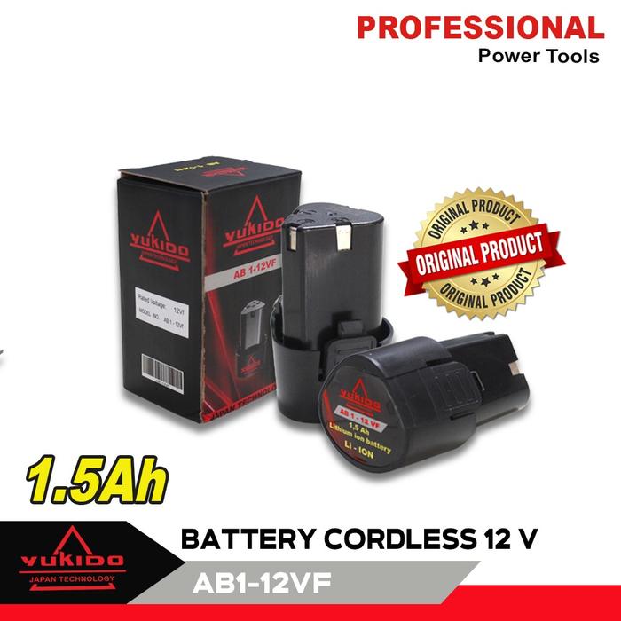 BATERAI BOR CORDLESS LITHIUM YUKIDO 12V BATRAI CORDLESS - BATERAI MESIN POTONG RUMPUT - Elvoir Store Harga  279,000 Ringgit*Penghantaran Percuma