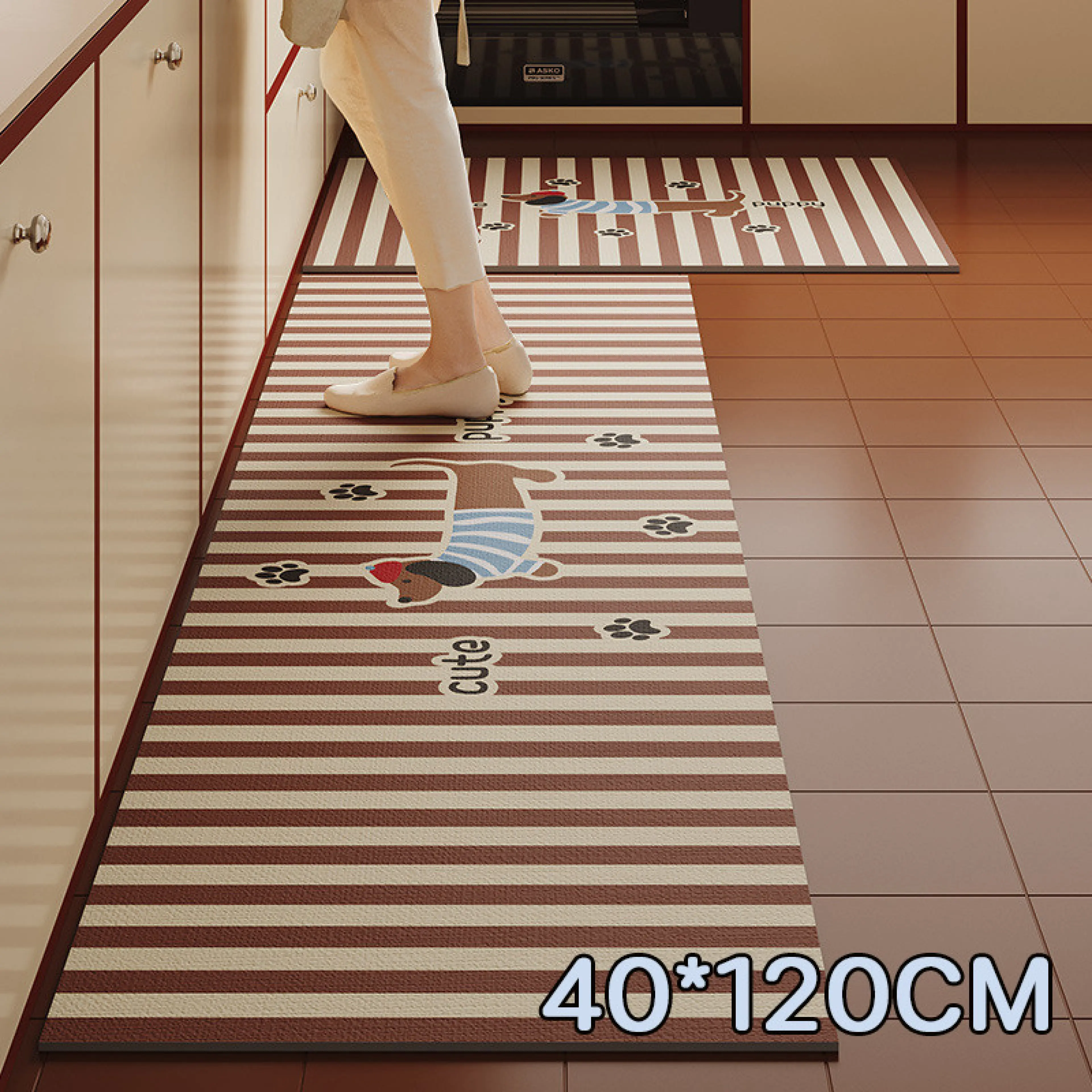 Kayfa Kitchen Rugs, Floor Rugs, Doormats, Rubber Rugs, Soft, Absorbs Water Well, Dries Quickly, Has an Anti-Slip Point on the Bottom of the Rug.