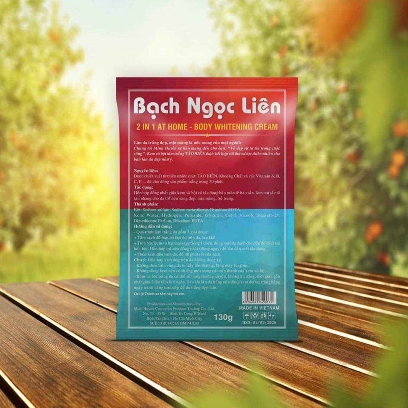 Siêu tắm trắng Bạch Ngọc Liên 130gm Tắm Trắng Bạch Ngọc Liên Dưỡng Trắng Da Toàn Thân.