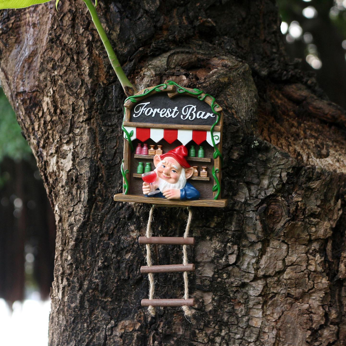 เรซิ่น Dwarf Tree แขวนเครื่องประดับ Weatherproof มือทาสีตกแต่งสวนสำหรับกลางแจ้งในร่ม ราคา 408 บาท*ส่งฟรี