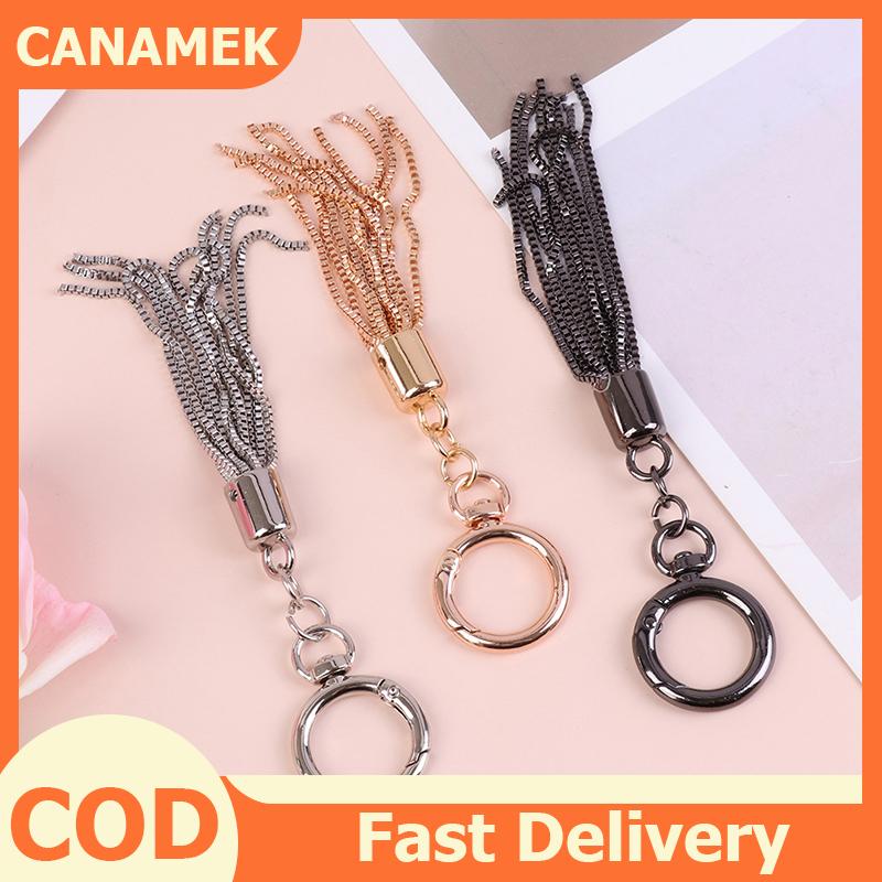 Canamek Decorative Keychains with Tassel Pendants, Handbag Keychains, Metal Accessories