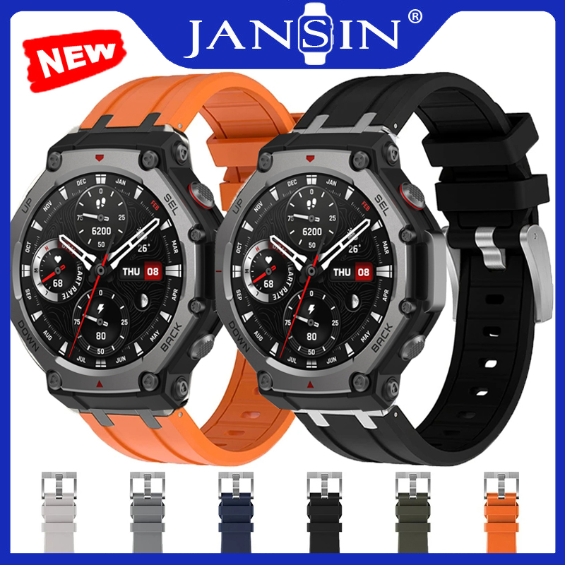 Strap Rubber Band for Amazfit T-REX 3 Smartwatch Band for Amazfit T Rex 3 Liquid Silicone Bracelet Strap ราคา 548 บาท*ส่งฟรี