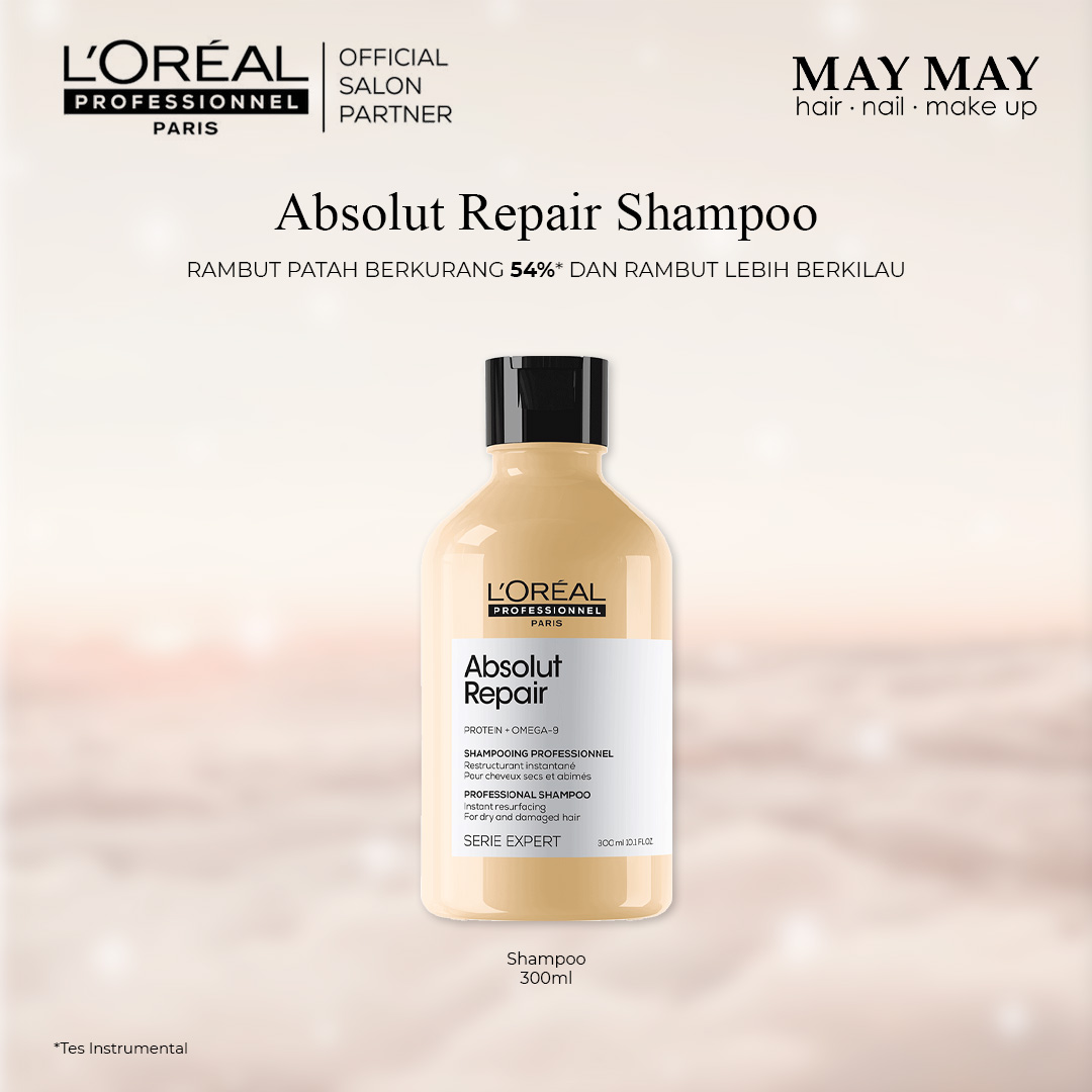 LOreal Professionnel Absolut Repair Shampoo 300ml - Untuk Perawatan Rambut Rusak