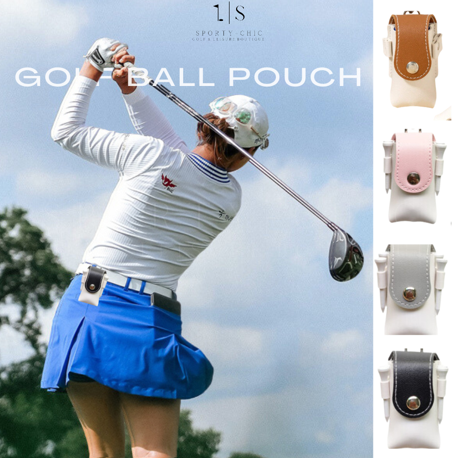 [하나 정도 있으면 넘편리한 골프볼 파우치 아직도 없으세요?] Ví Đựng Bóng Golf Bằng Da CaoCcấp Đeo Thắt Lưng Tiện Lợi Golf Ball Pouch