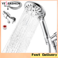Yesfashion Store IN stock Luxury Shower Head With 59″ Hose High Flow High Pressure 9 Functions Adjustable Shower Head Home Bathroom Accessories
