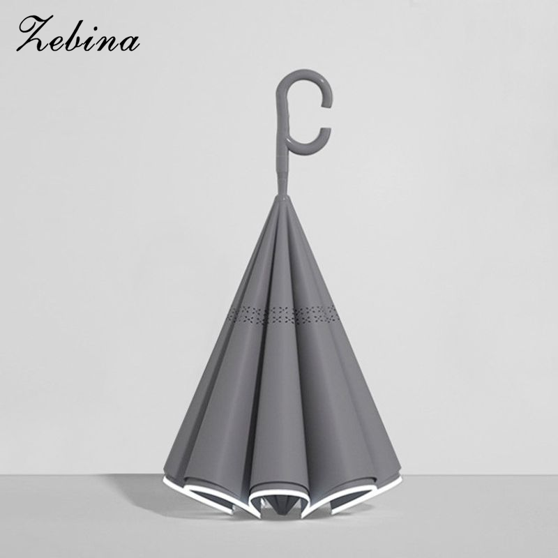 Zebina Everybody loves Double-Layer Reverse Umbrella for Car Use, Auto-Open, Large Size ราคา 281 บาท*ส่งฟรี