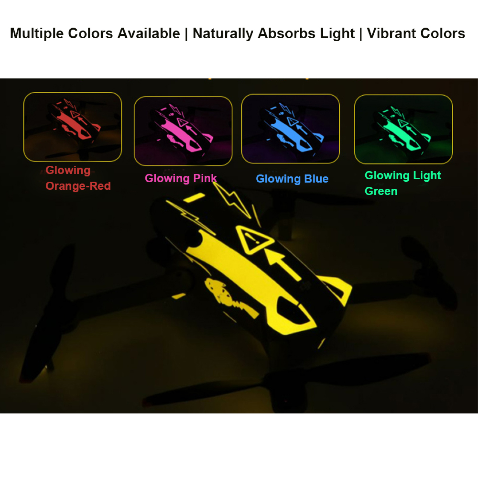 Glowing Hình dán trang trí Kit Đối Với DJI Mini 5Pro Không Thấm Nước hình dán vỏ ngoài Decal Tự Làm Phụ Kiện Cho DJI Mini 5Pro Drone Và Controlle Chống bảo vệ chống xước Phim Cho DJI Mini 5Pro Phụ Kiện