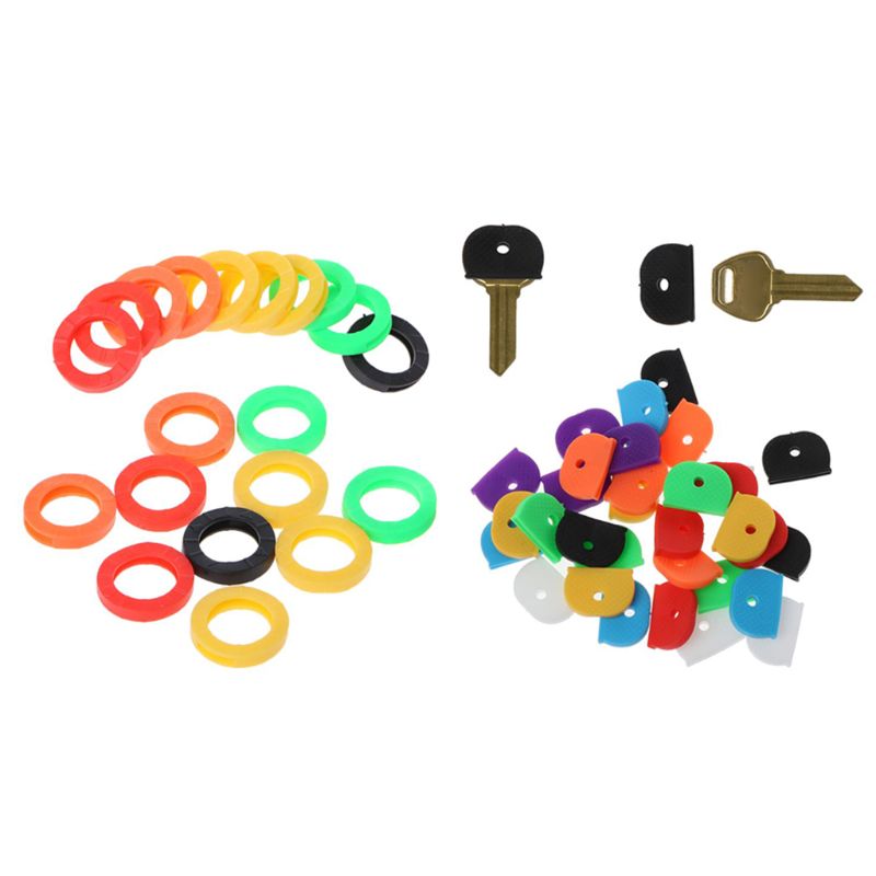 80pieces Colorful House for Key Caps Rubber for Key Identifier Rings for Gymnasi