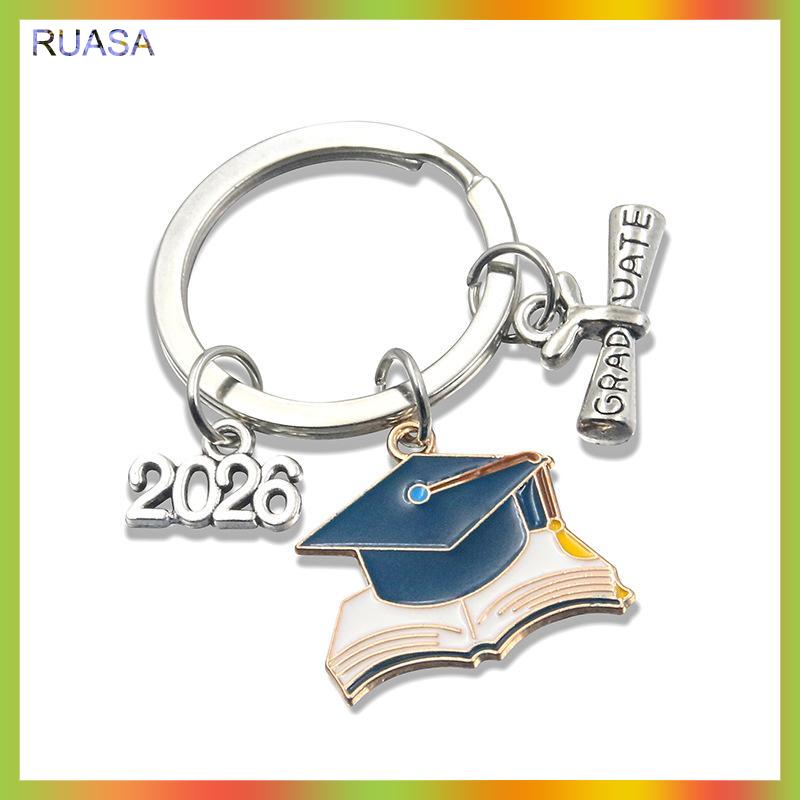 RUASA Lớp học của 2026 tốt nghiệp cap Gown Keychain kim loại sinh viên lưu niệm quà tặng cho buổi lễ và các sự kiện trường học - 6