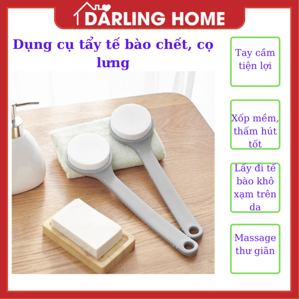 Dụng Cụ Tẩy Tế Bào Chết, Cọ Chà Lưng Có Tay Cầm Tiện Lợi  - Darling Home giá rẻ