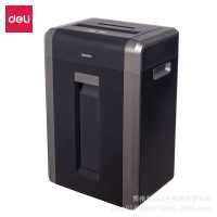 BXF Hub | Deli 14403 black 31L single-use shredder shreds 25 sheets level 4 security universal wheels movable with card pin