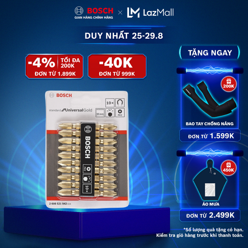 Đầu vặn vít Bosch ngắn và dài