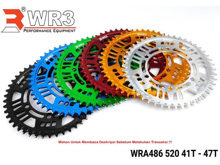 GEAR RACING WR3 NEW NINJA NINJA 250 FI R25 MT25 7075 T6 520 MATA 42-46 Giá 1,280,000 Đồng*Miễn phí vận chuyển