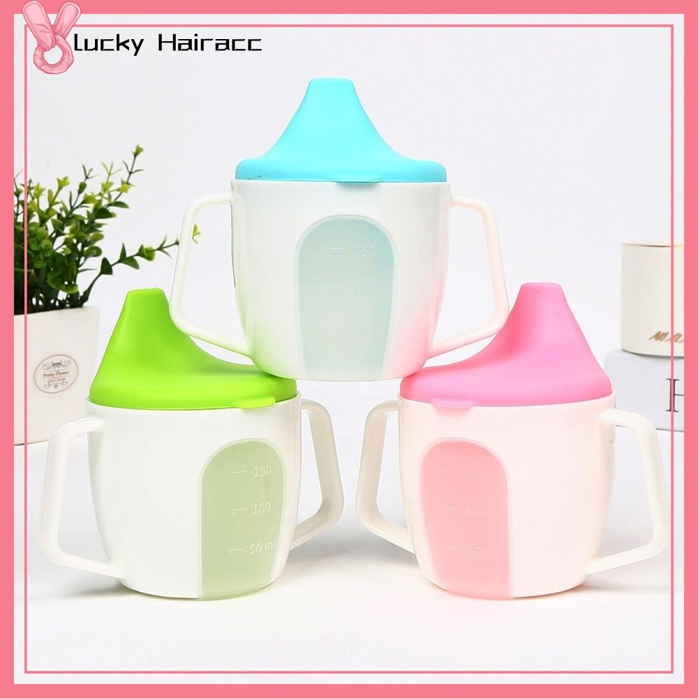 LUCKY HAIRACC 150ML Bình sữa cho bé Chống rò rỉ Di động Cốc nước cho bé Dễ thương có tay cầm Cốc mỏ vịt Cho bé ăn