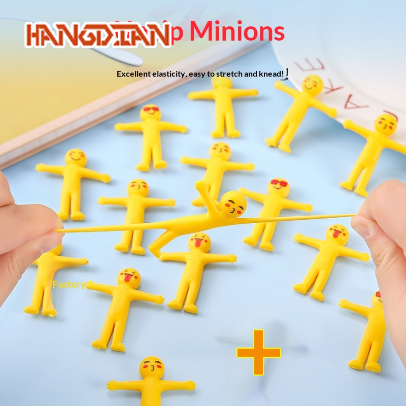 HANGDIAN Stretchy Yellow Man Stress Relief Toy - Fun Squishy Antistress Figure for Emotional Release and Mind Relaxation ราคา 15 บาท*ส่งฟรี
