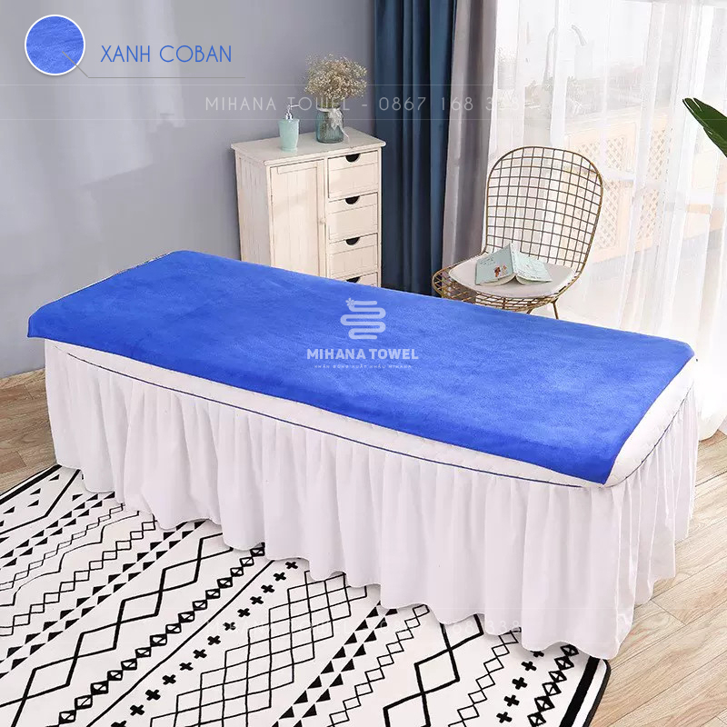 [KT: 90*190cm] Khăn trải giường spa giường gội massage đắp người - Hàng loại 1 dày dặn mềm mịn và si