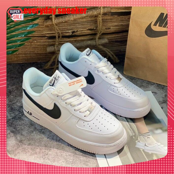 Giày_Nike Trắng vệt đen Air Force 1, giày thể thao nike_Af1 white black nam nữ Hàng Đẹp Full Box Bill 2022