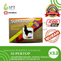 SUPERTOP 10 KAPSUL MEDION SUPER TOP TERMURAH MEMPERPANJANG NAPAS MENJADIKAN AYAM ADU KUAT AGRESIF BERTENAGA EKSTRA