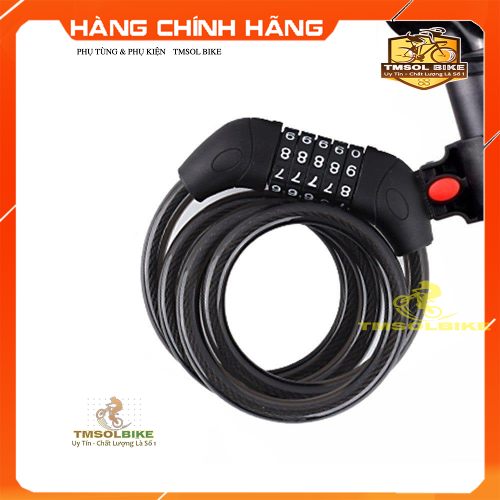 Khoá xe đạp dây thể thao 5 SỐ ổ khoá số thông minh KX01