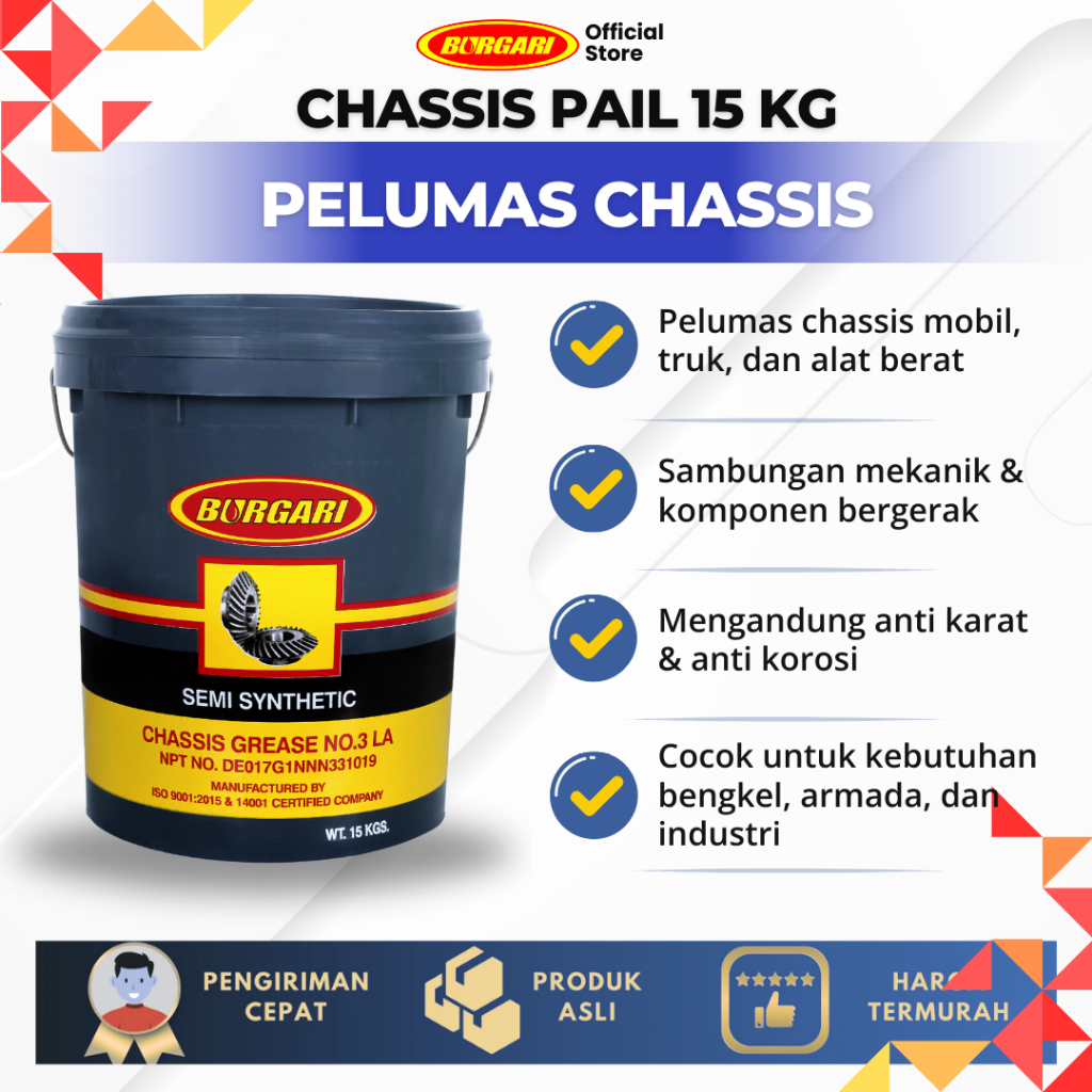15 kg/chassis grease Harga 935,000 rupiah*Gratis Ongkir