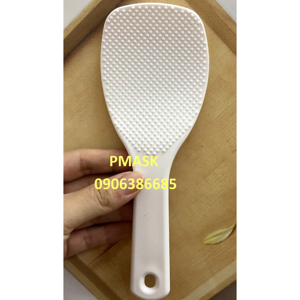 Vá bới cơm không dính - Muôi xới cơm bằng nhựa cao cấp - Vá cơm Vuông Nhật HPB69