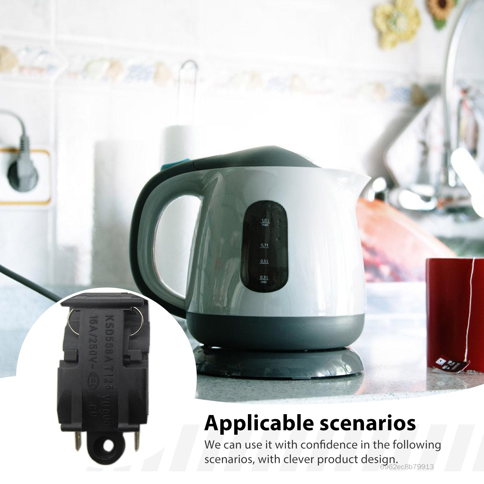 Công tắc ấm đun nước điện 16A Bộ điều chỉnh nhiệt độ công suất cao 16A và cảm biến hơi nước để bảo vệ quá nhiệt và chống sôi MZQ-VN - 2