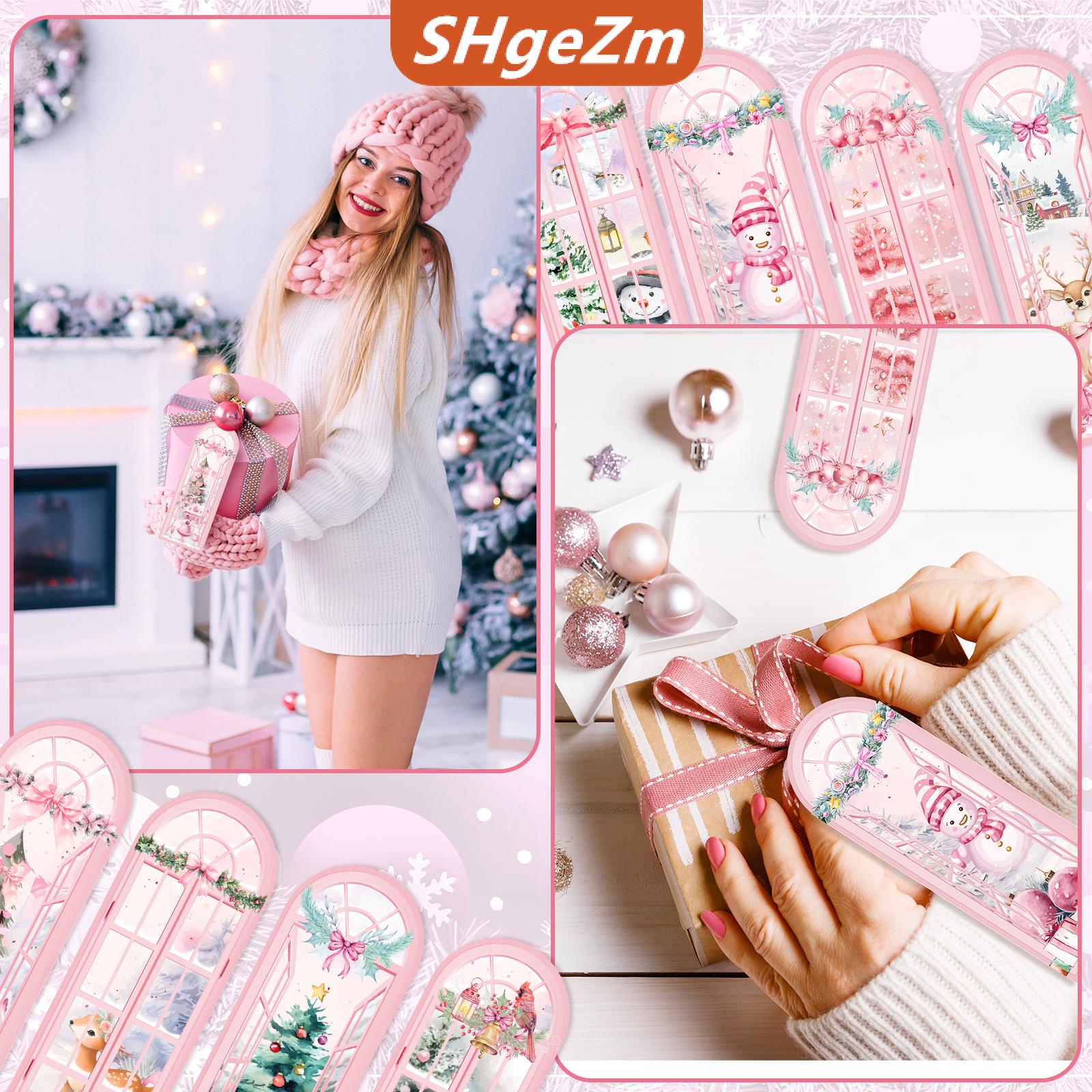 [COD] SHgeZm 48 Pcs Màu Hồng Giáng Sinh Dấu Trang Số Lượng Lớn Dễ Thương Giấy Người Tuyết Bông Tuyết Xmas Cây Hươu Cuốn Sách Đánh Dấu Cho Phụ Nữ Nhà Văn Giáo Viên Sinh Viên