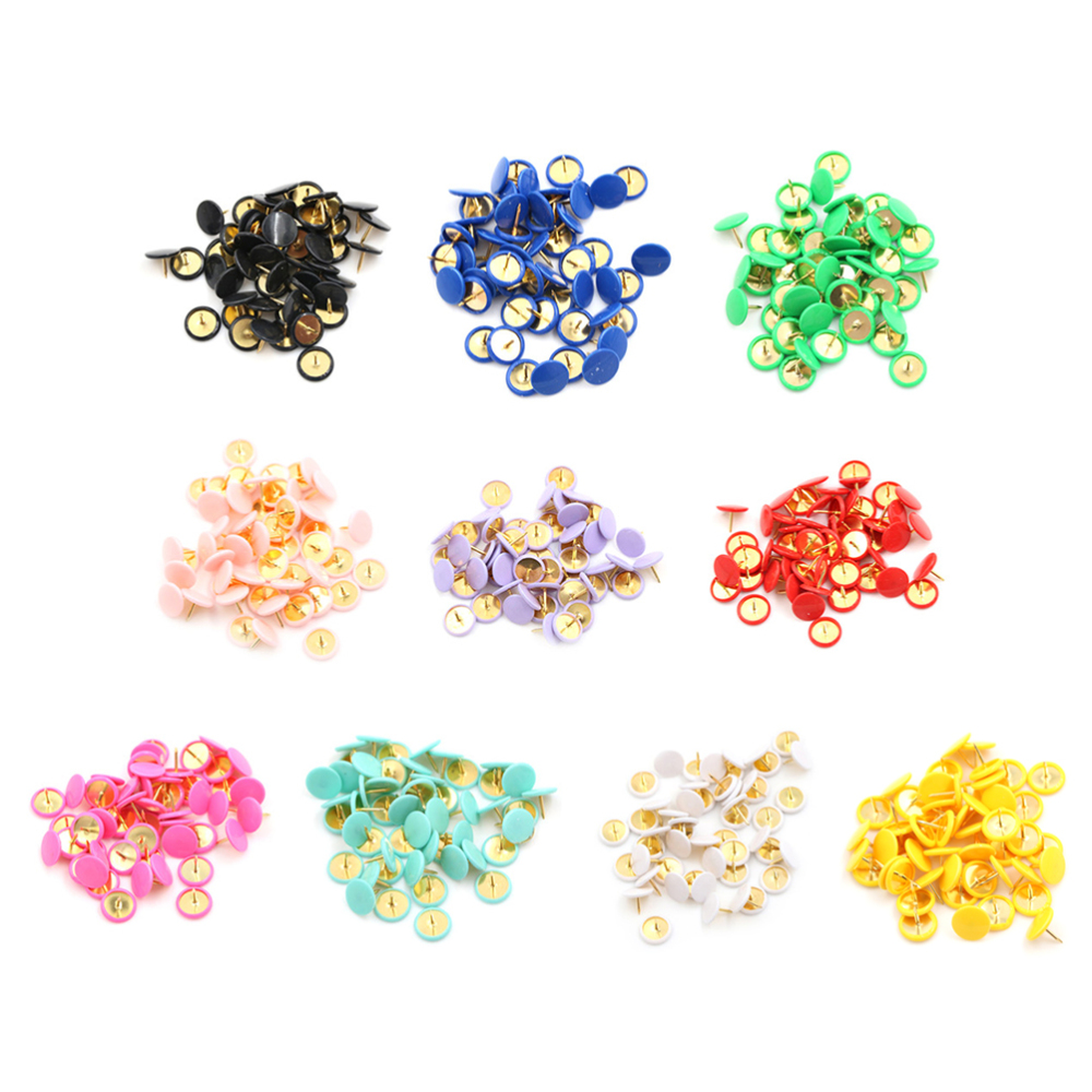 【】 100pcs Black/ White/pink/mixed Color Push Pins Thumb Tacks Thumbtack Pushpins For Drawing Photo Wall Home School Part