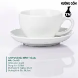 Tách Uống Trà, Cà Phê Capuchino Xưởng Gốm TM Bát Tràng - 220ml - Bát Tràng Fam