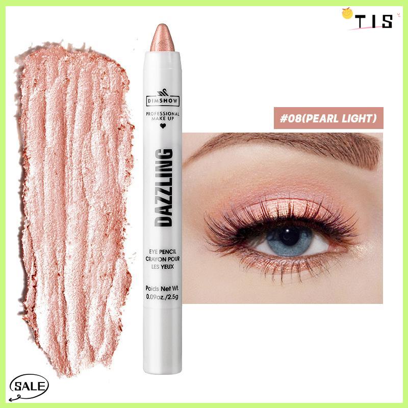 Follow Get New【TIS】 Dimshow Highlighter Eyeshadow Bút Chì không thấm nước long lanh Nude Eye Shadow nằm tằm trang điểm sắc tố mỹ phẩm Bút kẻ mắt - 7
