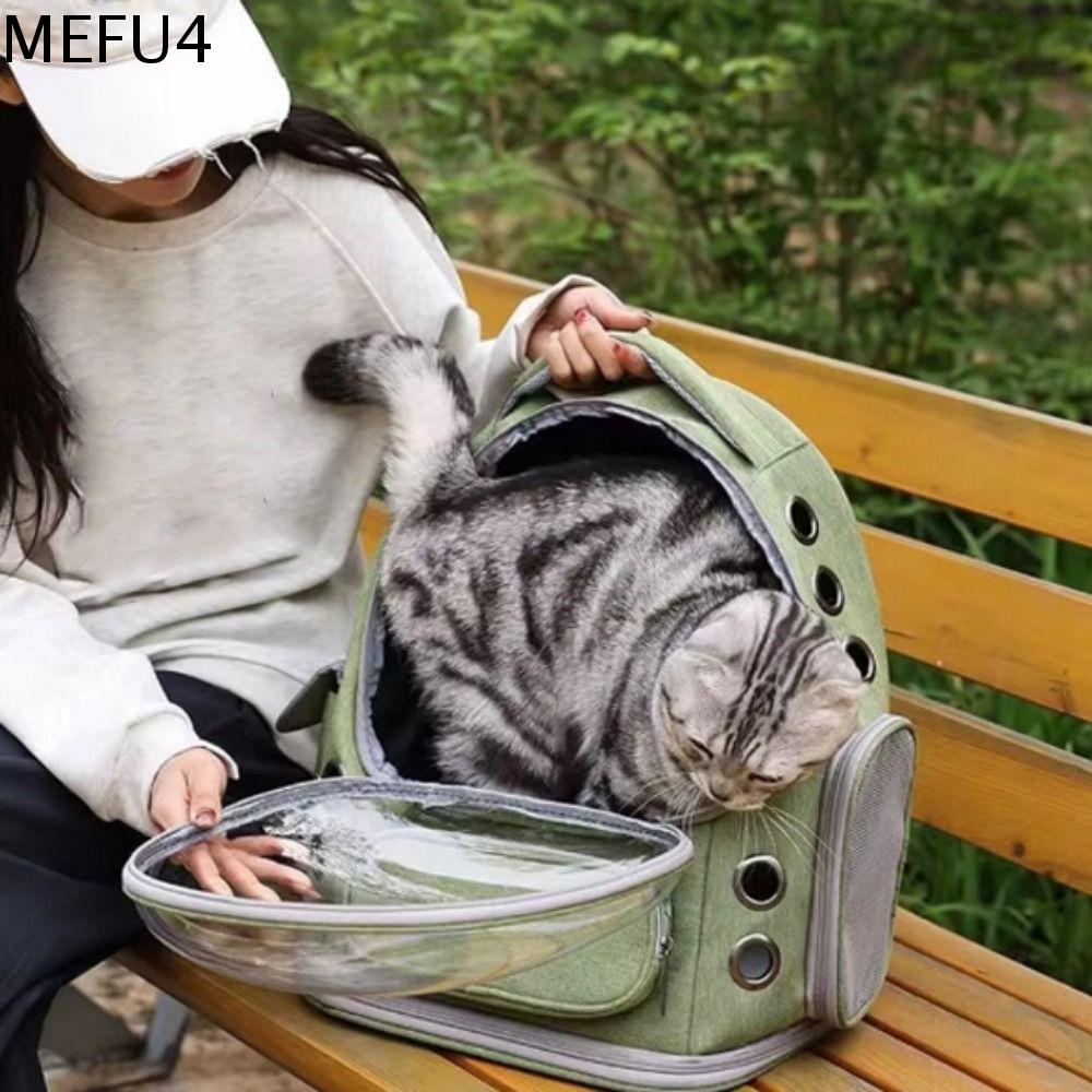 MEFU4 Thông gió Ba lô vận chuyển thú cưng Thoáng khí Viên nang không gian Túi du lịch cho thú cưng Di động Trong suốt Túi đeo vai cho thú cưng Sử dụng ngoài trời