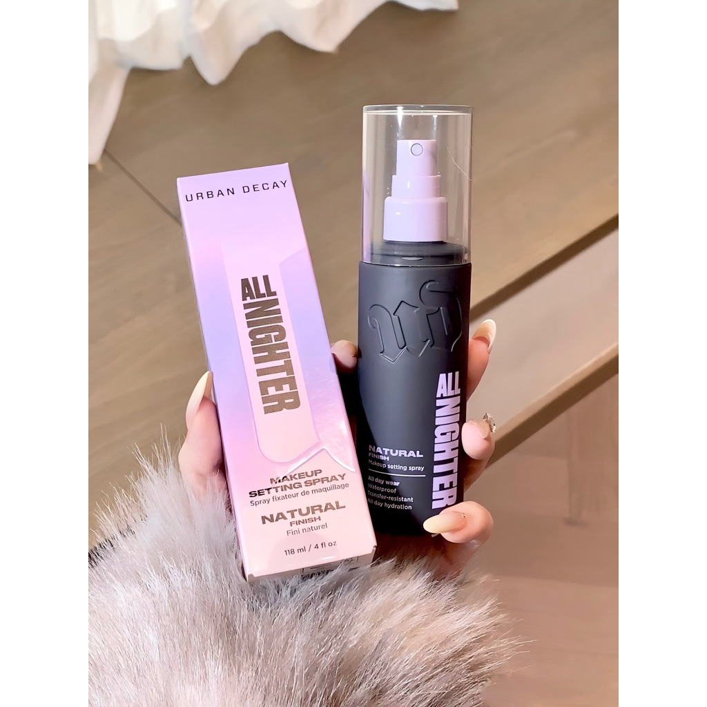 [BILL US - PHIÊN BẢN MỚI] XỊT KHÓA NỀN LÂU TRÔI URBAN DECAY ALL NIGHTER WATERPROOF NATURAL FINISH SETTING SPRAY 118ML -Được thiết kế dạng phun sương dịu nhẹ, mang đến những giọt sương siêu nhỏ lại tỏa đều nên có thể bao phủ khắp toàn bộ gương mặt, không h