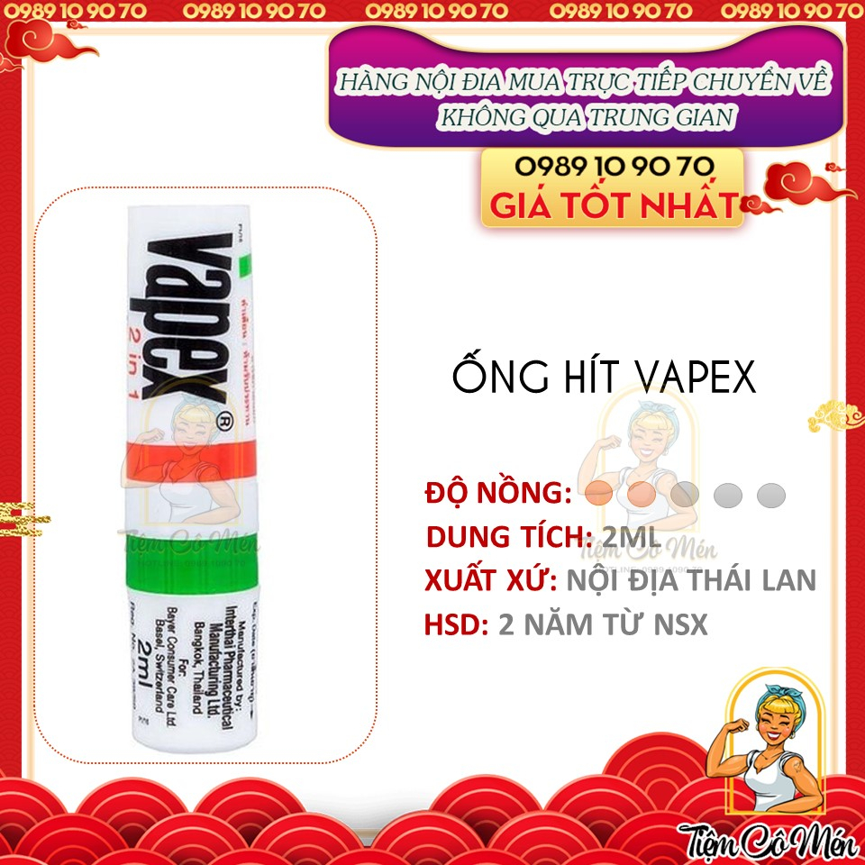 Ống hít thông mũi, thông viêm xoang vapex hr bayer - hàng nội địa thái lan